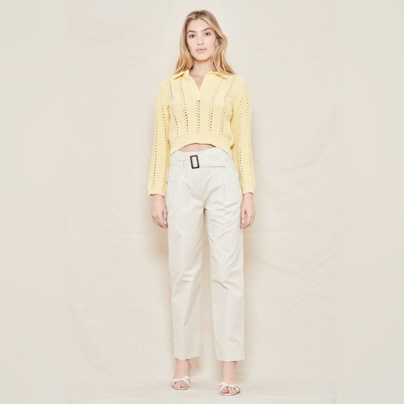 Jonathan Simkhai BERENICE DIRECTIONAL RIB LONG SLEEVE
RIB POLO - BUTTERCUP - Picture 2 of 4